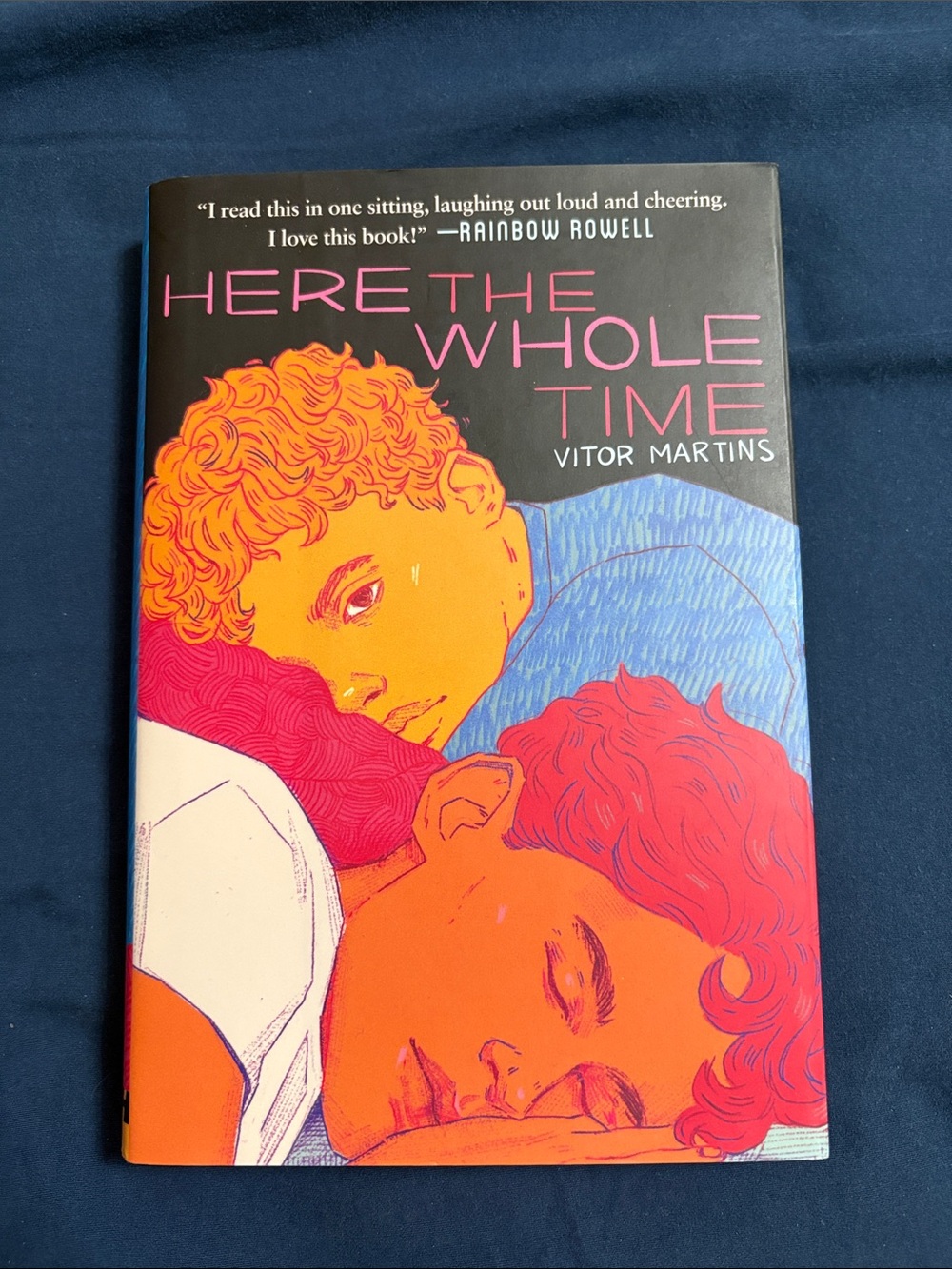Here the Whole Time by Vitor Martins - Vibrant Orange & Pink Cover